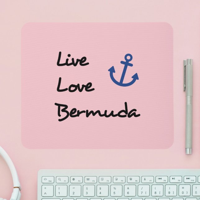 Live Kärlek Bermuda-skripttext med ankare Musmatta (Skapare uppladdad)