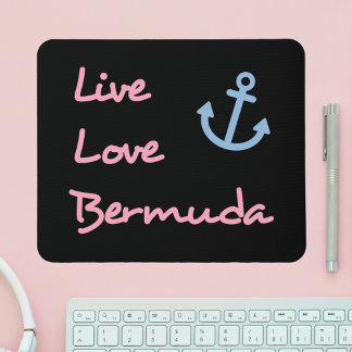Live Kärlek Bermuda-skripttext med ankarMörk Musmatta