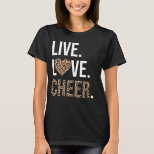 Live Kärlek Cheer Cheerledande CheerLeader Cheer C T Shirt