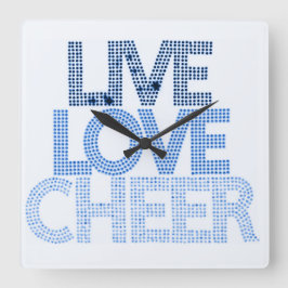 Live Kärlek Cheer - Vägglås Fyrkantig Klocka