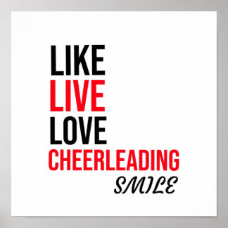 live,kärlek cheerlead, leende poster