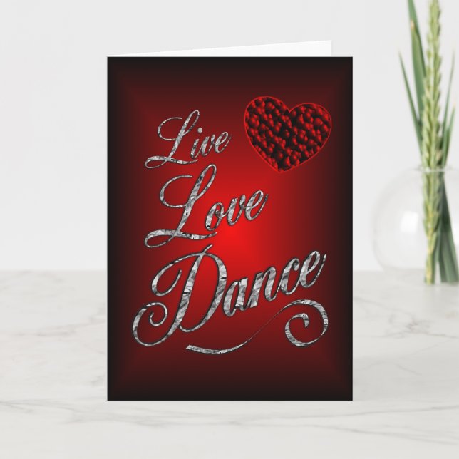 Live, Kärlek, Dance Greeting Card Kort (Framsida)