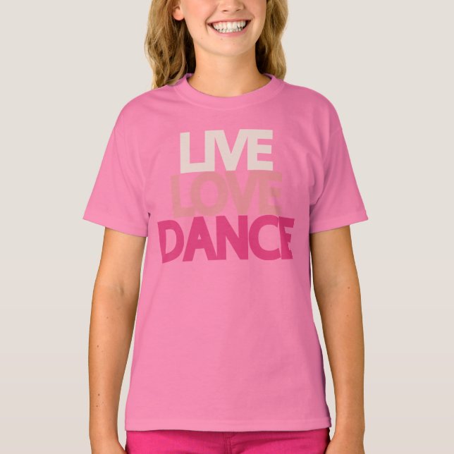 Live Kärlek Dance Youth Ringer T-shirt (Framsida)