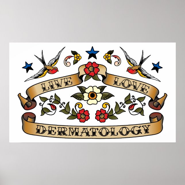 Live Kärlek Dermatology Poster (Framsidan)