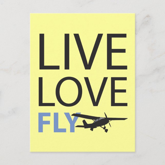 Live Kärlek Fly Vykort (Framsida)