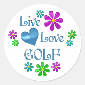 Live Kärlek Golf Runt Klistermärke