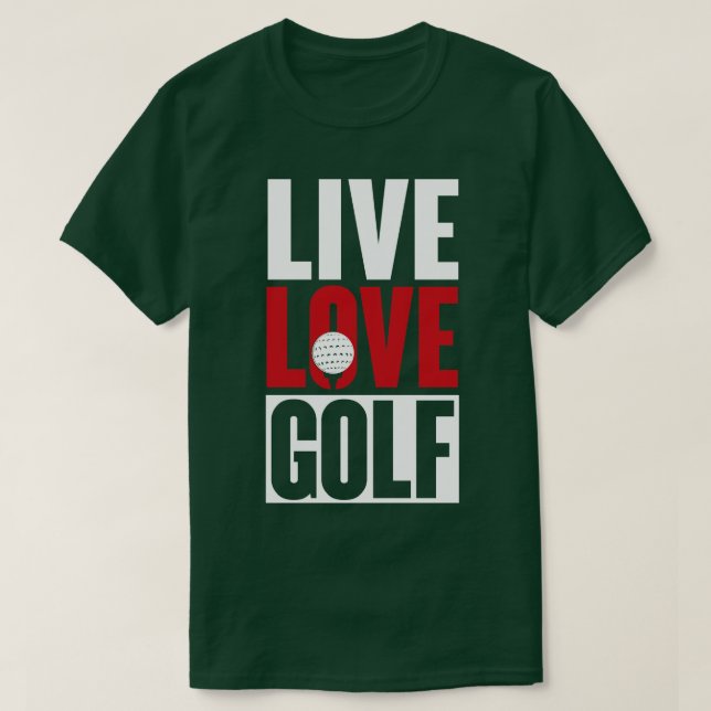 Live Kärlek Golf T Shirt (Design framsida)