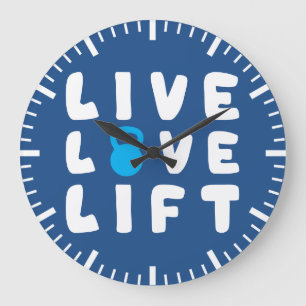 Live, Kärlek, Hiss Fitness Gym Stor Klocka