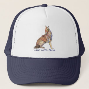 Live Kärlek Howl Roligt Quote Howling Coyotes Keps