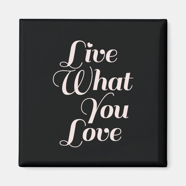Live Kärlek inspirationskofferter, svart Magnet (Framsidan)