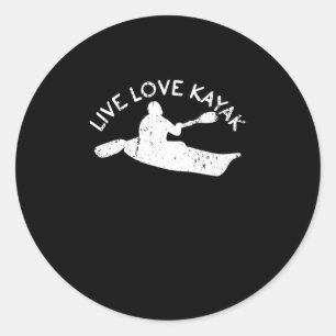 Live Kärlek Kayak Rwing Paddle Kayak Canoe Kärlek Runt Klistermärke