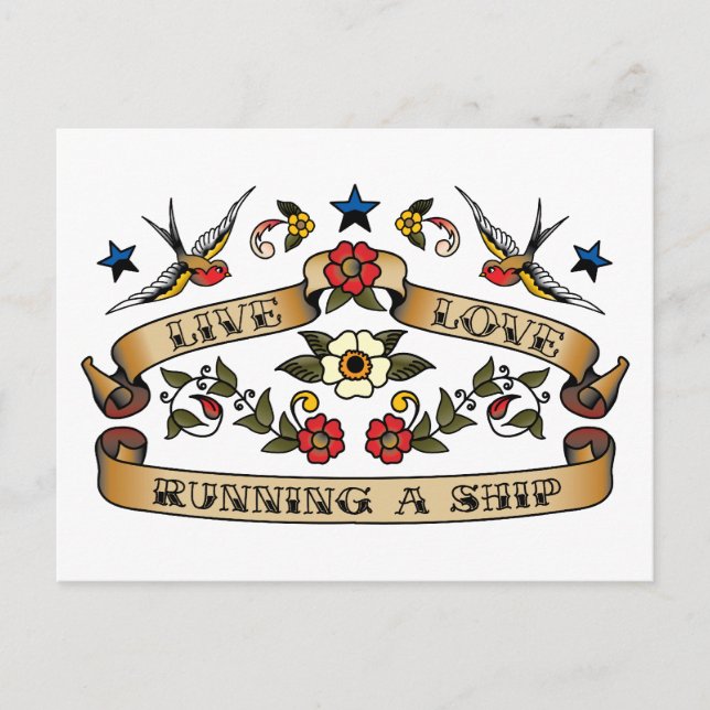 Live Kärlek Köra en Frakt Vykort (Framsida)