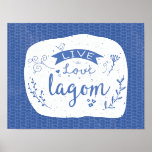 Live Kärlek Lagom - Roligt Svenska Poster