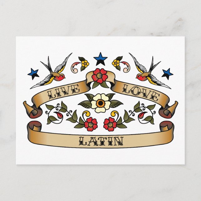 Live Kärlek Latin Vykort (Framsida)