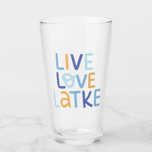 Live Kärlek Latke Hanukkah Design Glaskopp