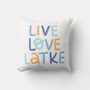 Live Kärlek Latke Hanukkah Design Kudde