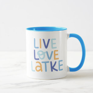Live Kärlek Latke Hanukkah Design Mugg
