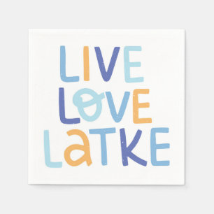 Live Kärlek Latke Hanukkah Design Pappersservett