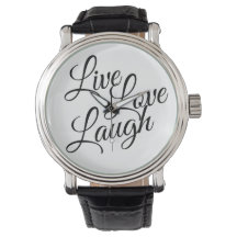 Live Kärlek Laugh Black Script White