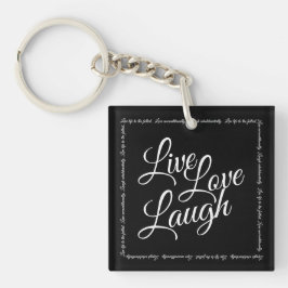 Live Kärlek Laugh Elegant Black med vitt skript
