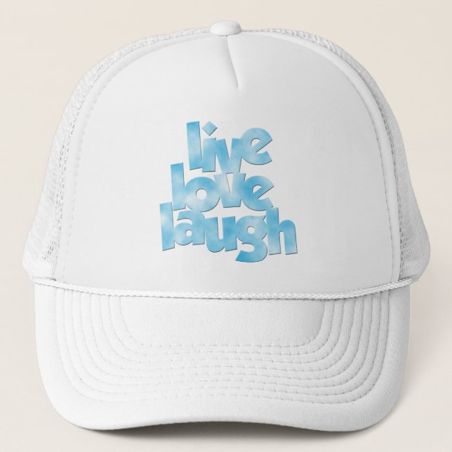 Live Kärlek Laugh Hat Truckerkeps (Framsida)