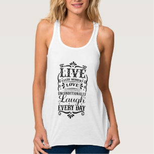 LIVE KÄRLEK LAUGH LINNE MED RACERBACK