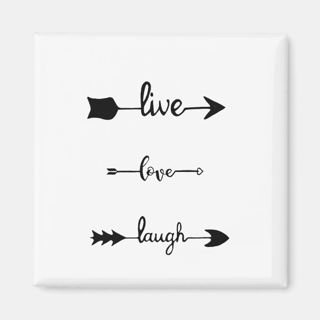 Live Kärlek Laugh-pilar Magnet (Framsidan)