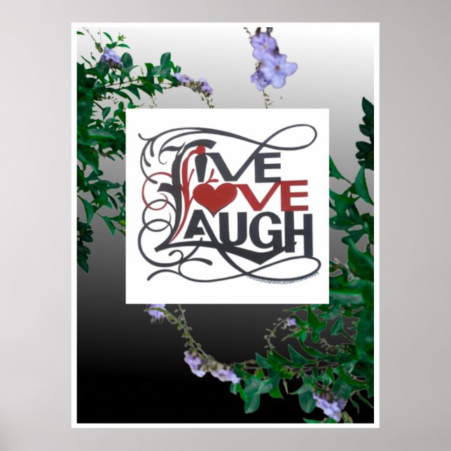 LIVE KÄRLEK LAUGH POSTER (Framsidan)