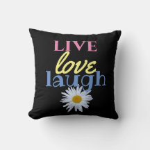 Live Kärlek Laugh roligt, färglös svart Dekorativ