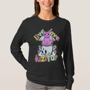Live Kärlek Luzifur Pastel Goth Creepy Cute Demon T Shirt