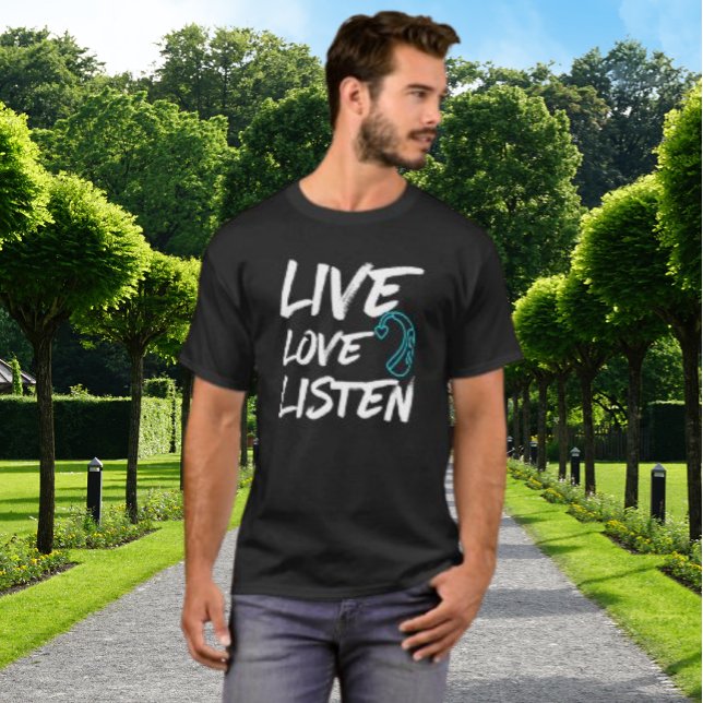 Live Kärlek Lyssna - Dövets medvetenhet T Shirt (Skapare uppladdad)