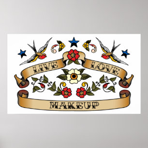 Live Kärlek Makeup Poster