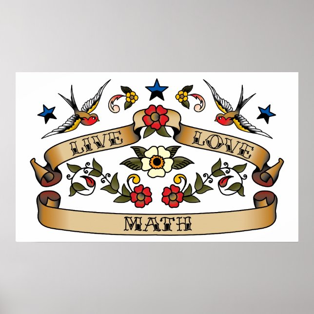 Live Kärlek Math Poster (Framsidan)