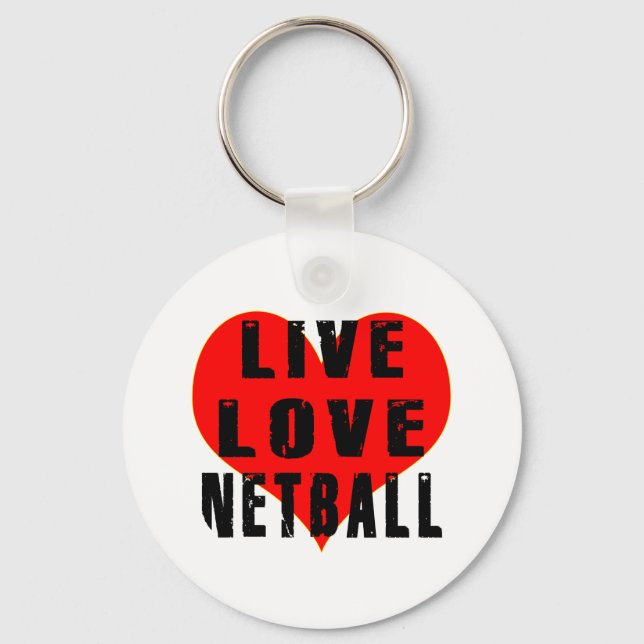 Live Kärlek Netball Nyckelring (Framsida)