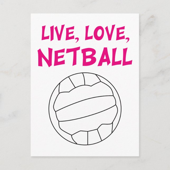 Live Kärlek Netball Vykort (Framsida)