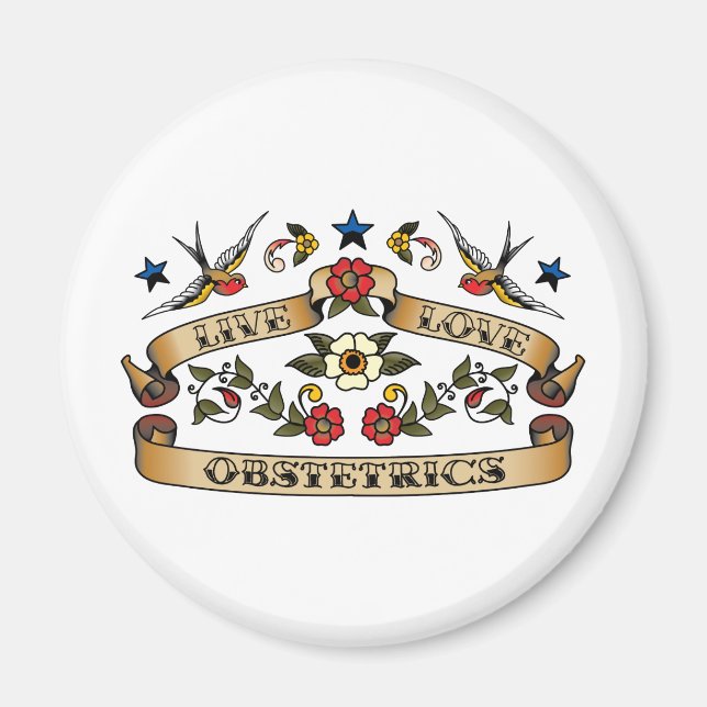 Live Kärlek Obstetrics Magnet (Framsidan)