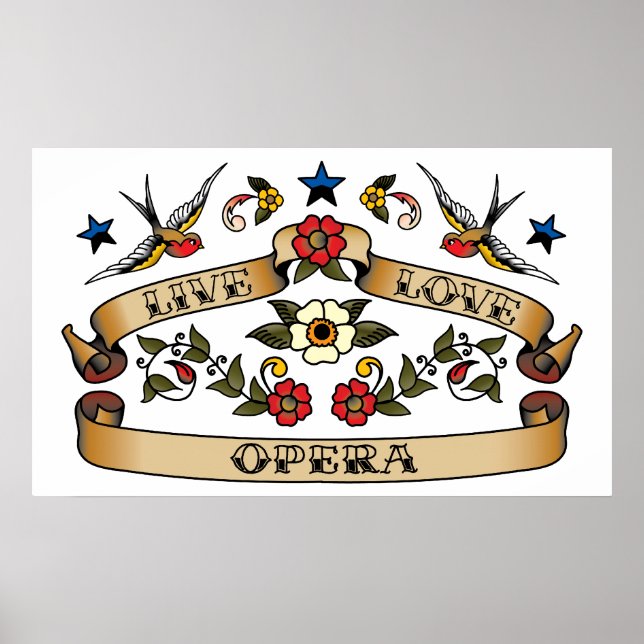 Live Kärlek Opera Poster (Framsidan)