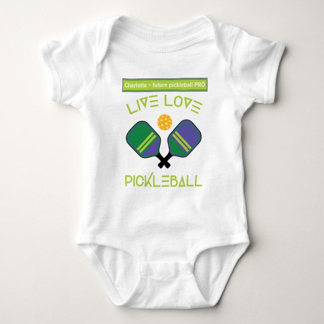 😍 Live, kärlek, pickleball T Shirt (Framsida)