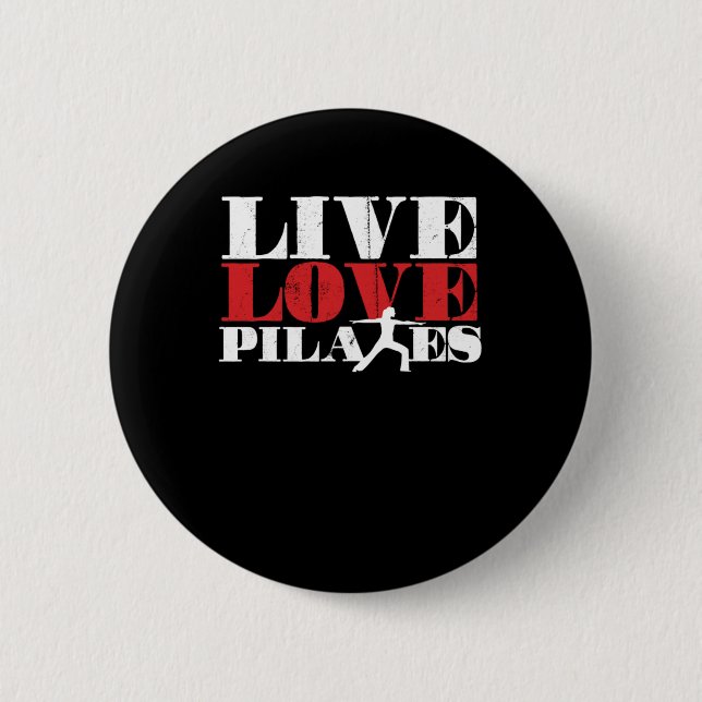 Live Kärlek Pilates Relaxcle Muscle Exercise Gift Knapp (Framsida)