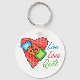 Live Kärlek Quilt Nyckelring