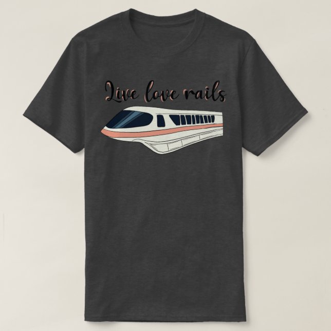 Live Kärlek Rails Perfekt Gift T Shirt (Design framsida)