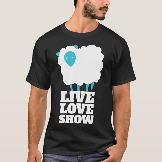 Live Kärlek Show County Fair Sheep Exhibitor Funny T Shirt (Framsida)
