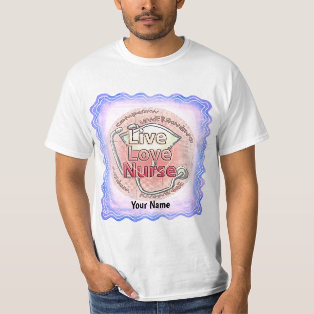 Live kärlek sjuksköterska t shirt (Framsida)