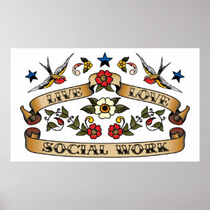 Live Kärlek Social Poster