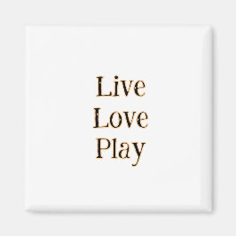 Live kärlek spelar svart orange idrottsspelare mod magnet