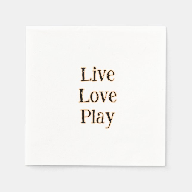 Live kärlek spelar svart orange idrottsspelare mod pappersservett (Framsidan)