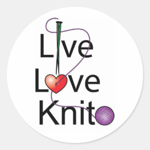 Live Kärlek Sticka Runt Klistermärke