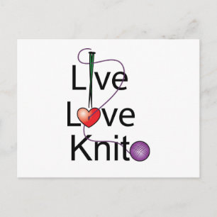 Live Kärlek Sticka Vykort