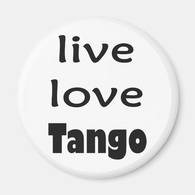 Live Kärlek Tango Products! Magnet (Framsidan)