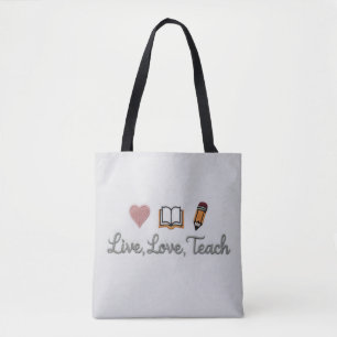 Live Kärlek Teach Tote Crossbody Tygkasse